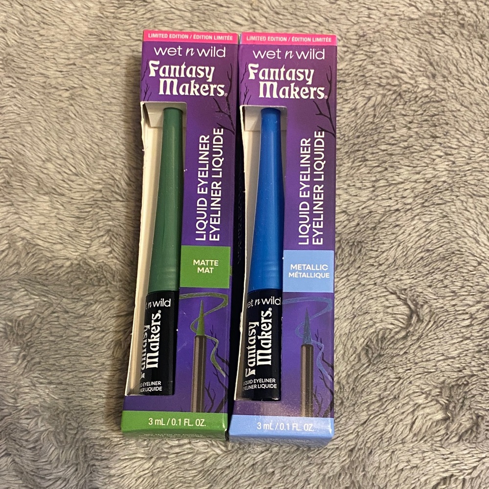 wet n wild Fantasy Makers Liquid Eyeliner Duo — Green & Blue Set Limited Edition